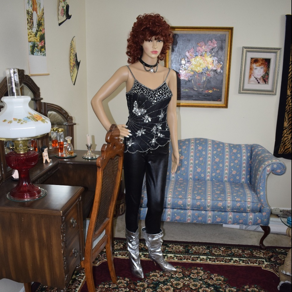 Leather like pants M and L NWT